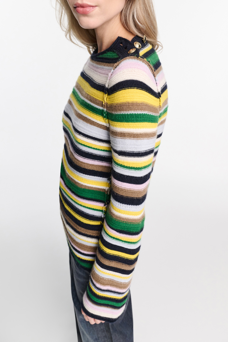 Dorothee Schumacher Gestreifter Pullover aus Kaschmir multi stripe