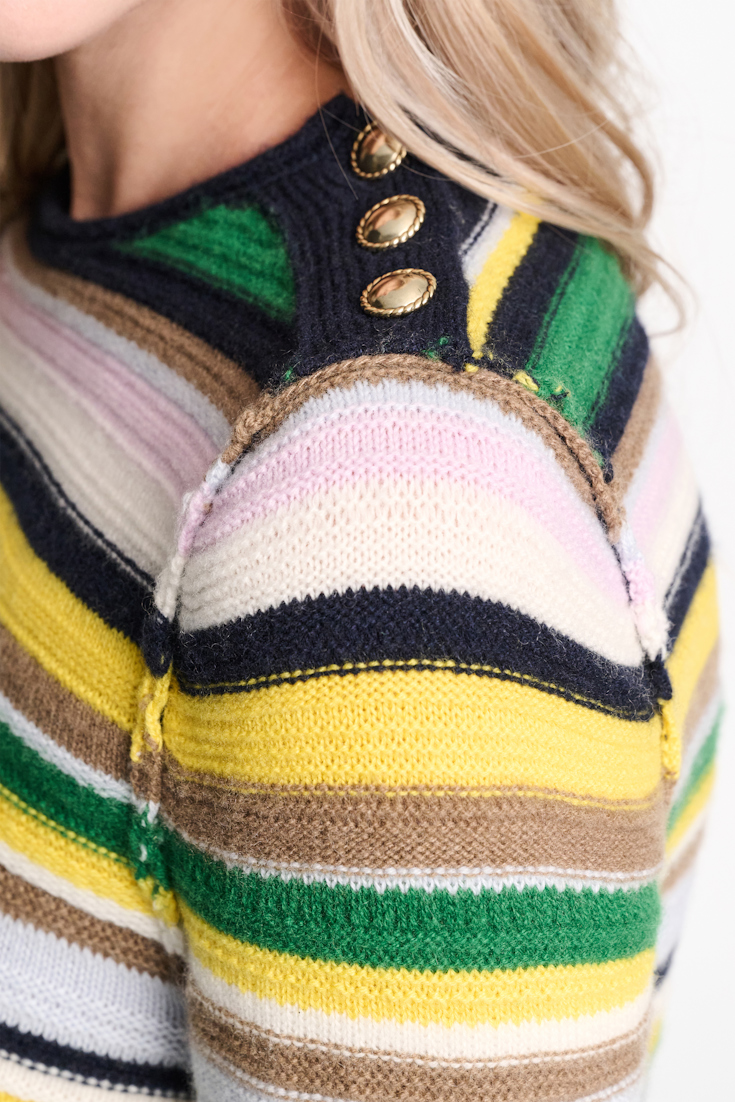 Dorothee Schumacher Gestreifter Pullover aus Kaschmir multi stripe