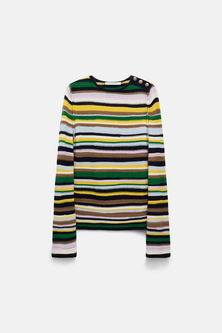 Dorothee Schumacher Gestreifter Pullover aus Kaschmir multi stripe