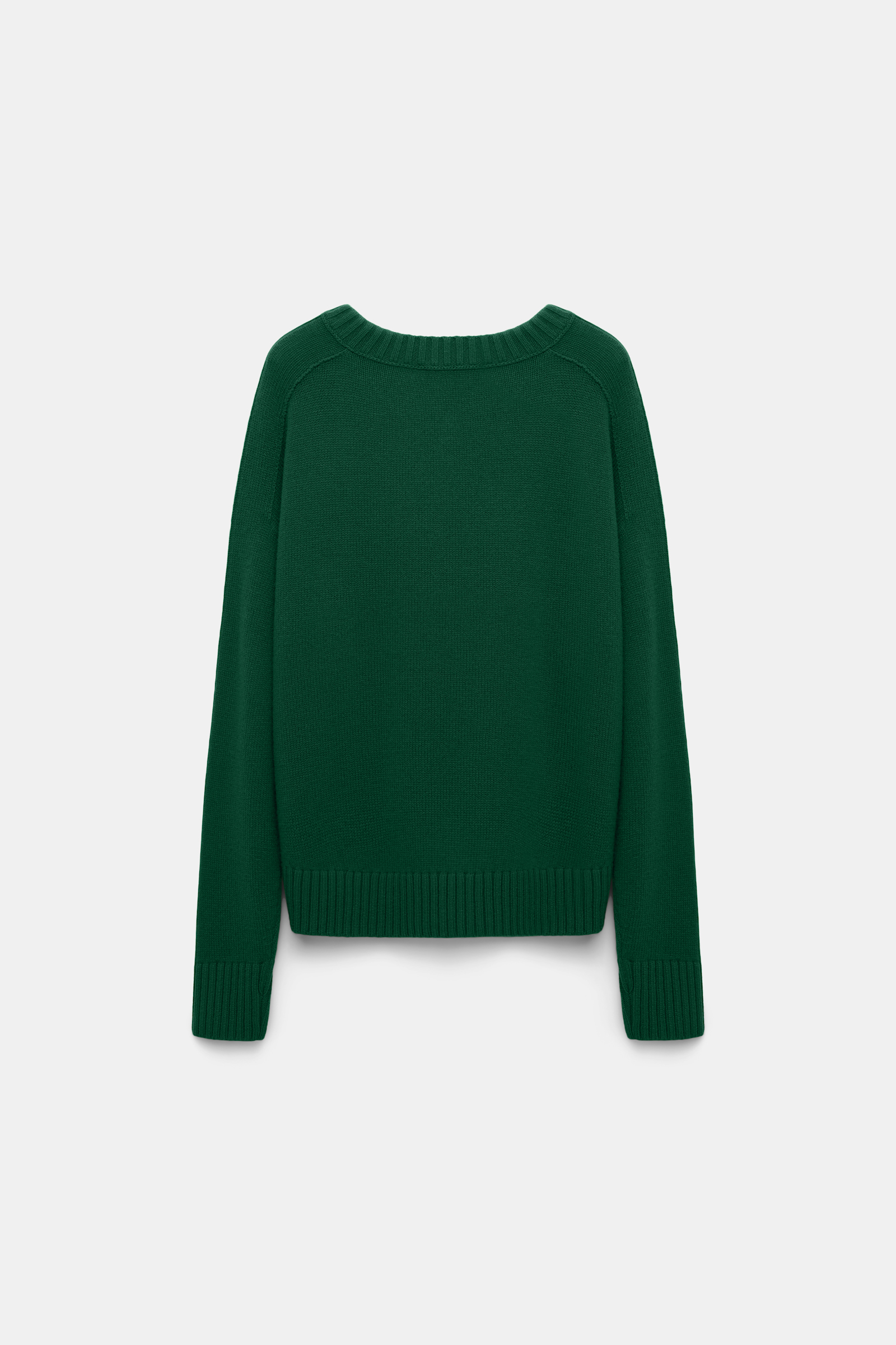 Dorothee Schumacher Merino-cashmere V-neck pullover dark green