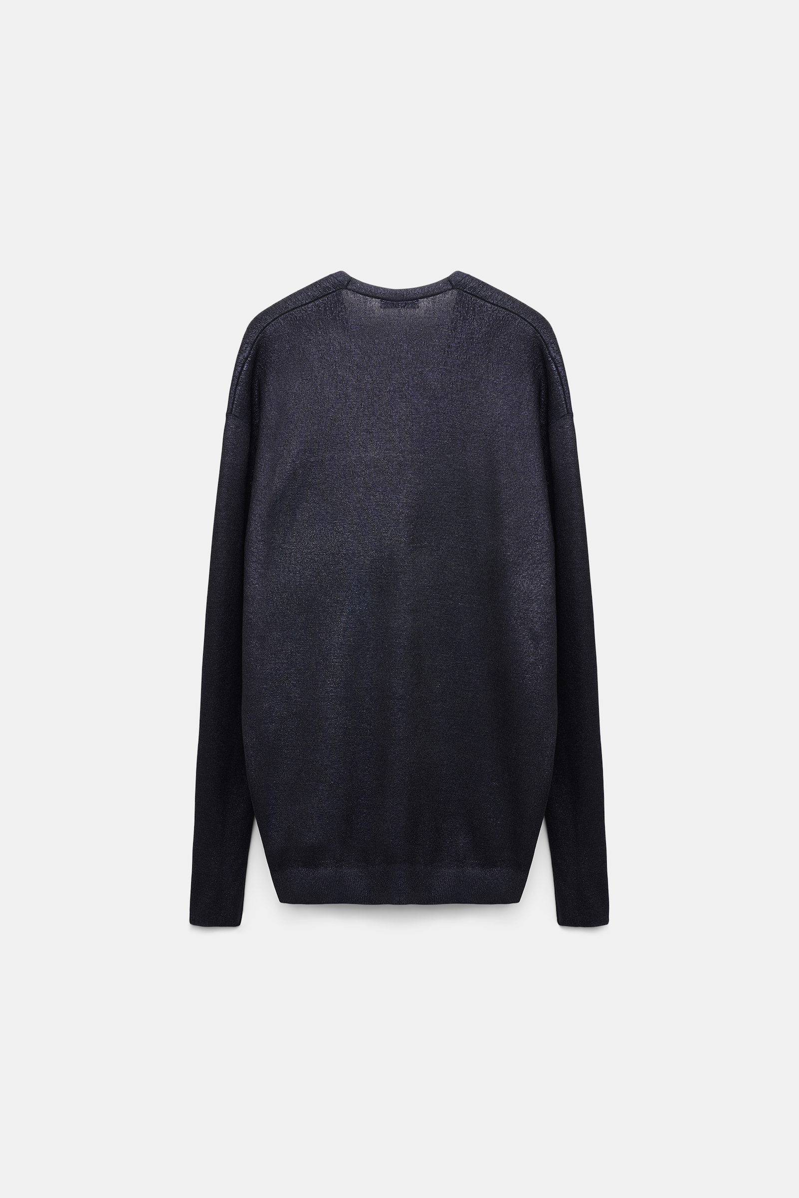 Dorothee Schumacher Shimmering fine rib Merino pullover dark navy
