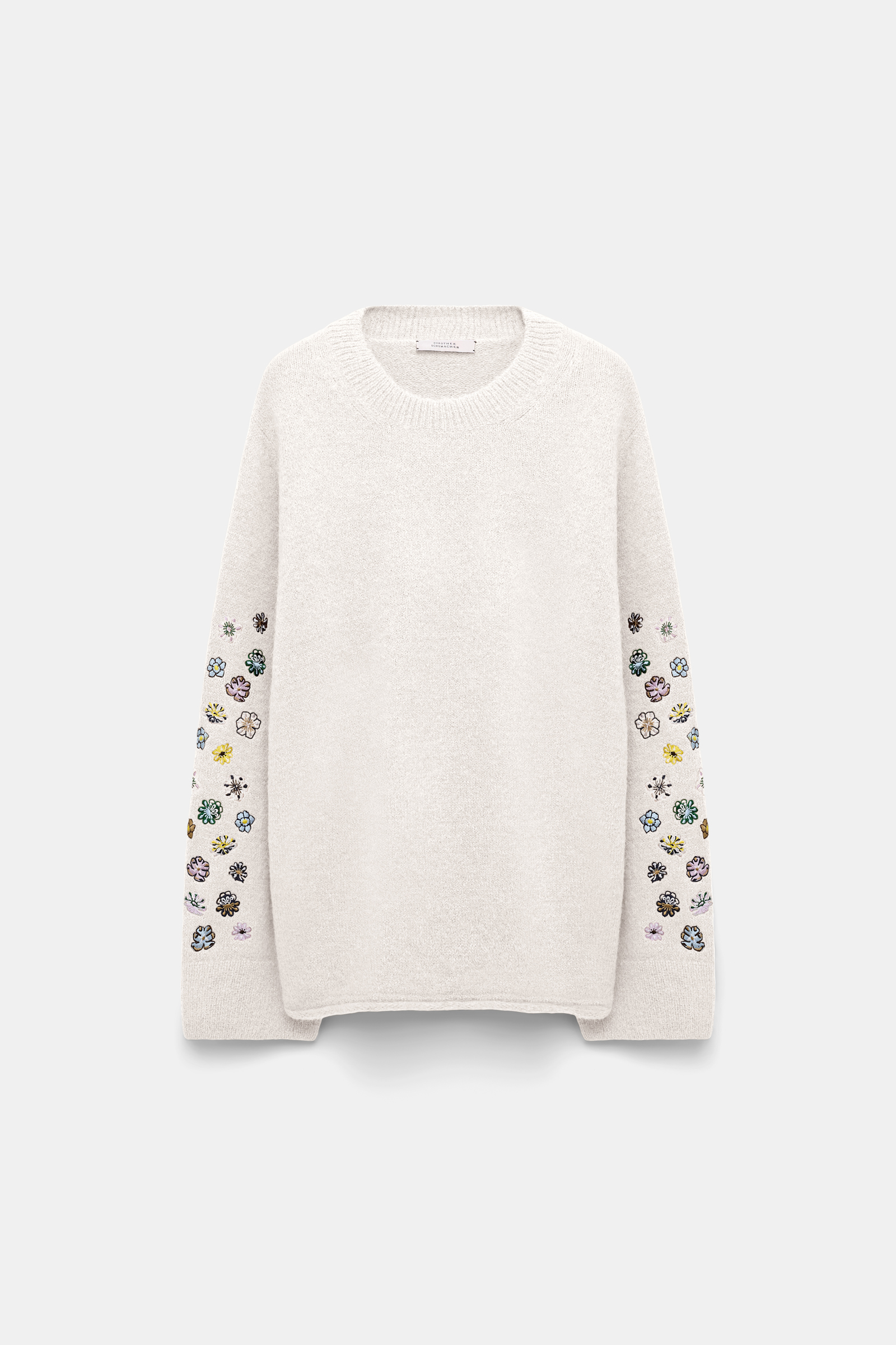 Dorothee Schumacher Alpaca-blend pullover with embroidery camellia white