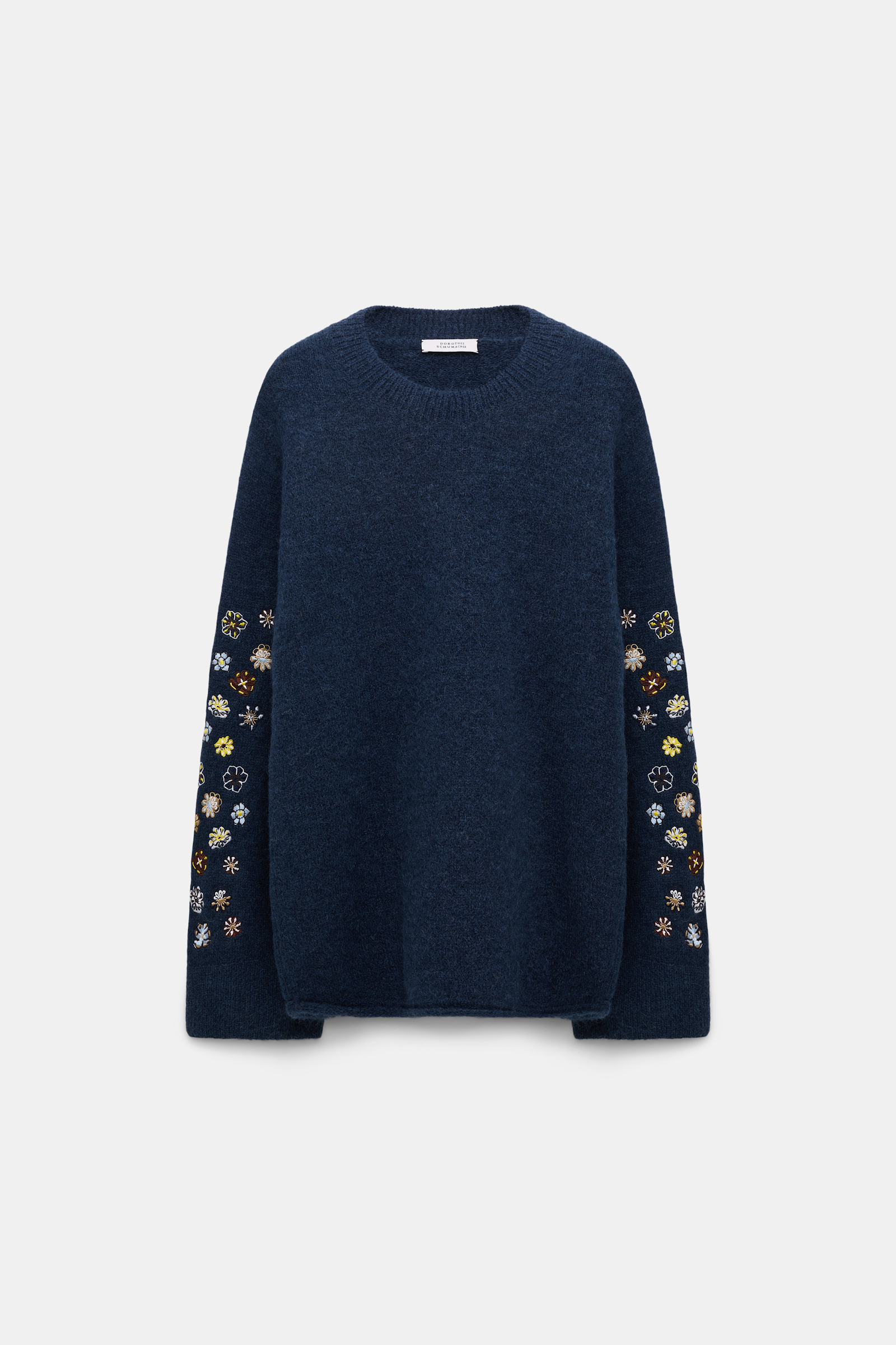 Dorothee Schumacher Alpaca-blend pullover with embroidery midnight