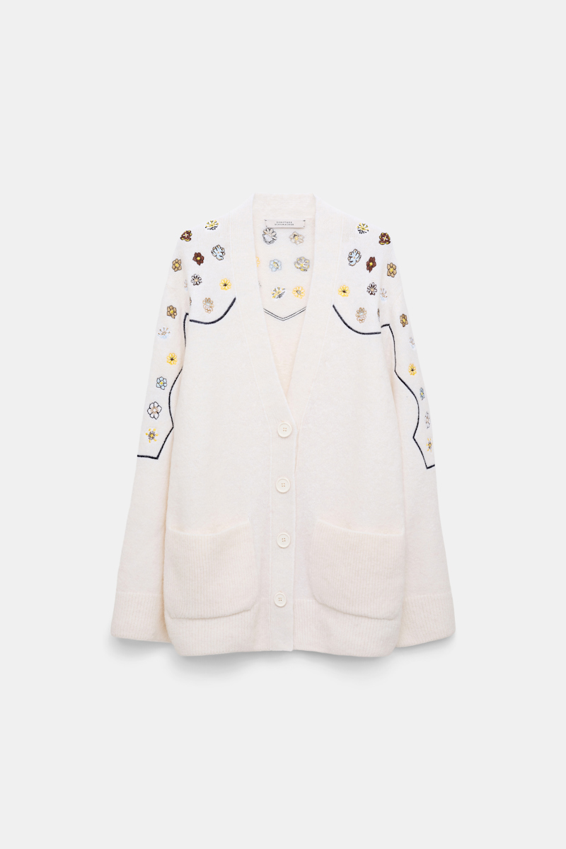 DOROTHEE SCHUMACHER ALPACA-BLEND CARDIGAN WITH EMBROIDERY 