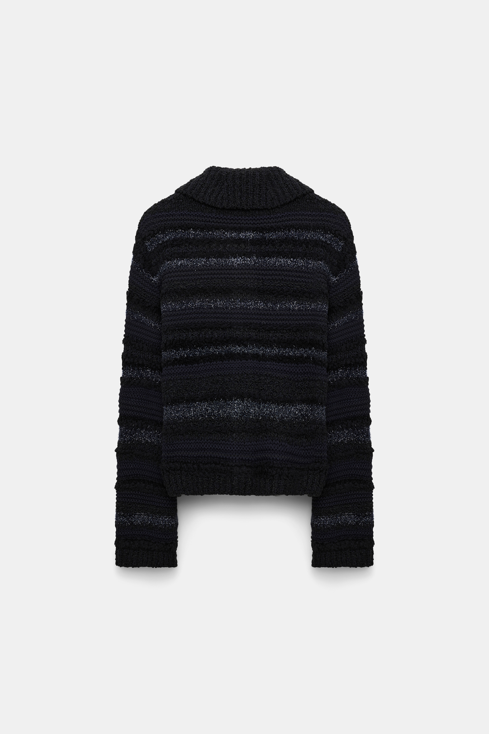 Dorothee Schumacher Gestreifter Cardigan aus Garnmix midnight sky tweed
