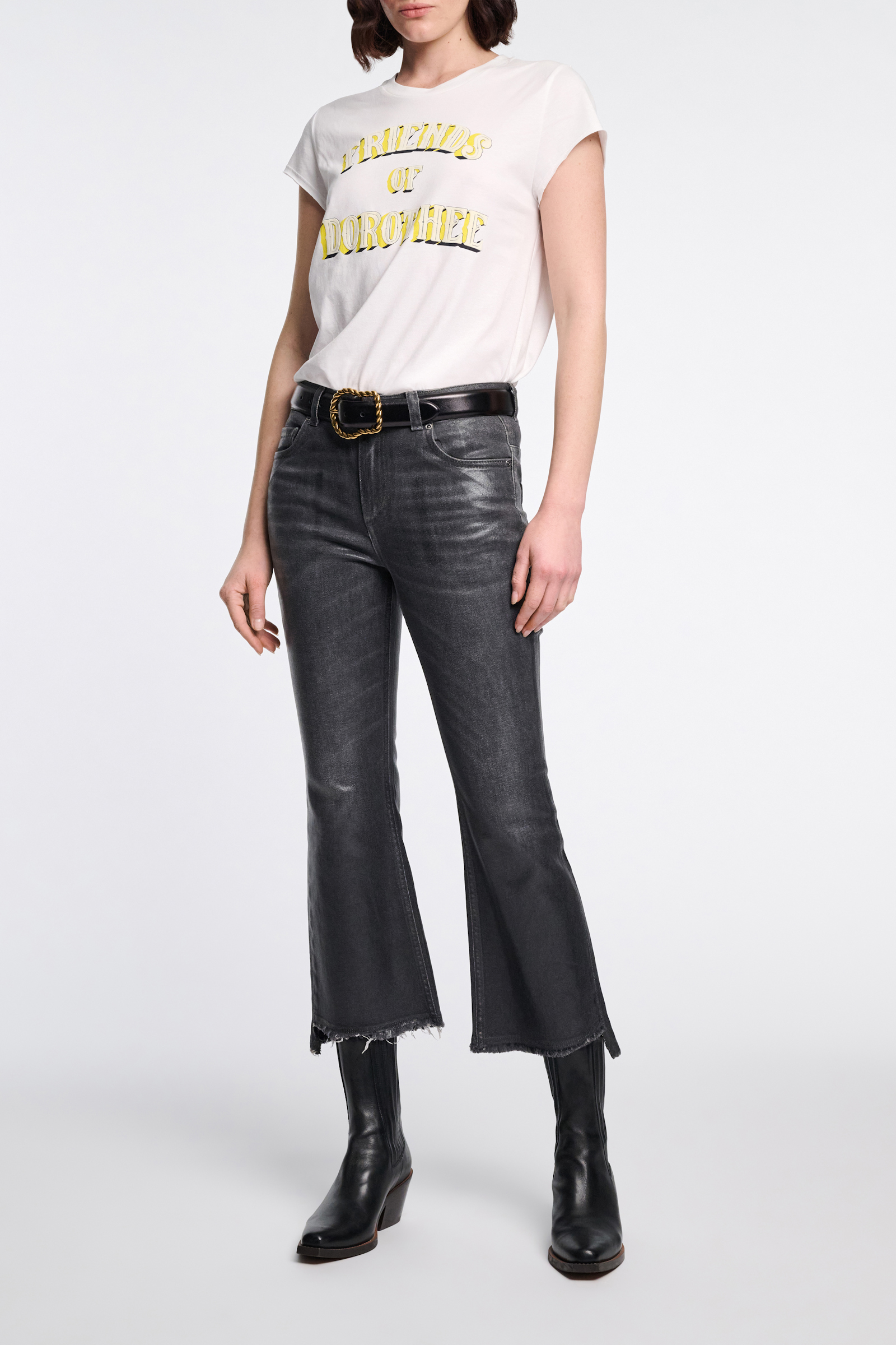 Dorothee Schumacher Friends of Dorothee printed cotton T-shirt yellow friends