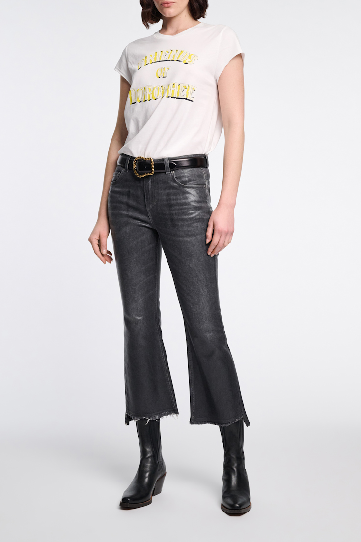 Dorothee Schumacher Friends of Dorothee printed cotton T-shirt yellow friends
