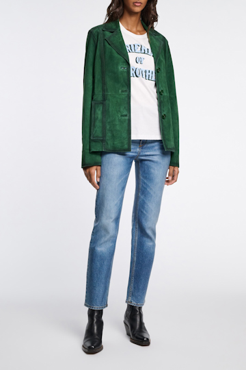 Dorothee Schumacher Rundhalsshirt mit “FRIENDS OF DOROTHEE” Print light blue friends