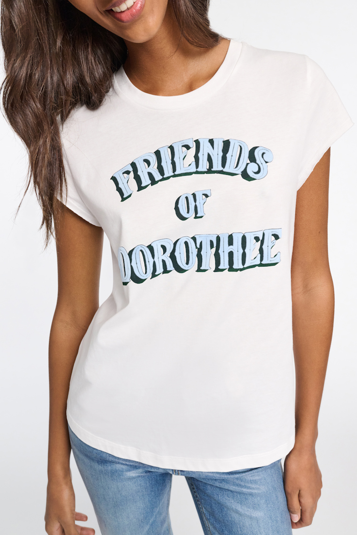 Dorothee Schumacher Rundhalsshirt mit “FRIENDS OF DOROTHEE” Print light blue friends
