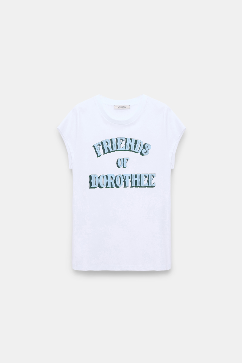 Dorothee Schumacher Friends Of Dorothee Printed Cotton T-shirt In White