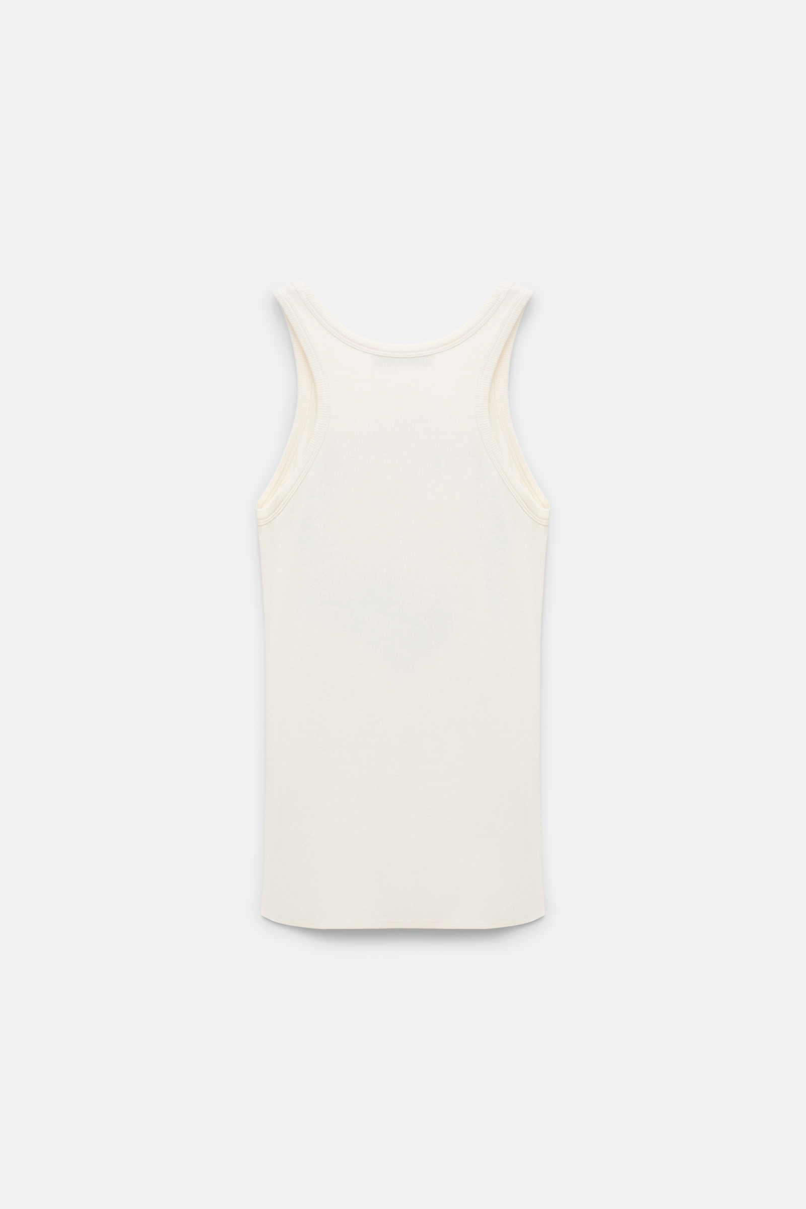 Dorothee Schumacher Geripptes Top mit Blumenstickerei light yellow