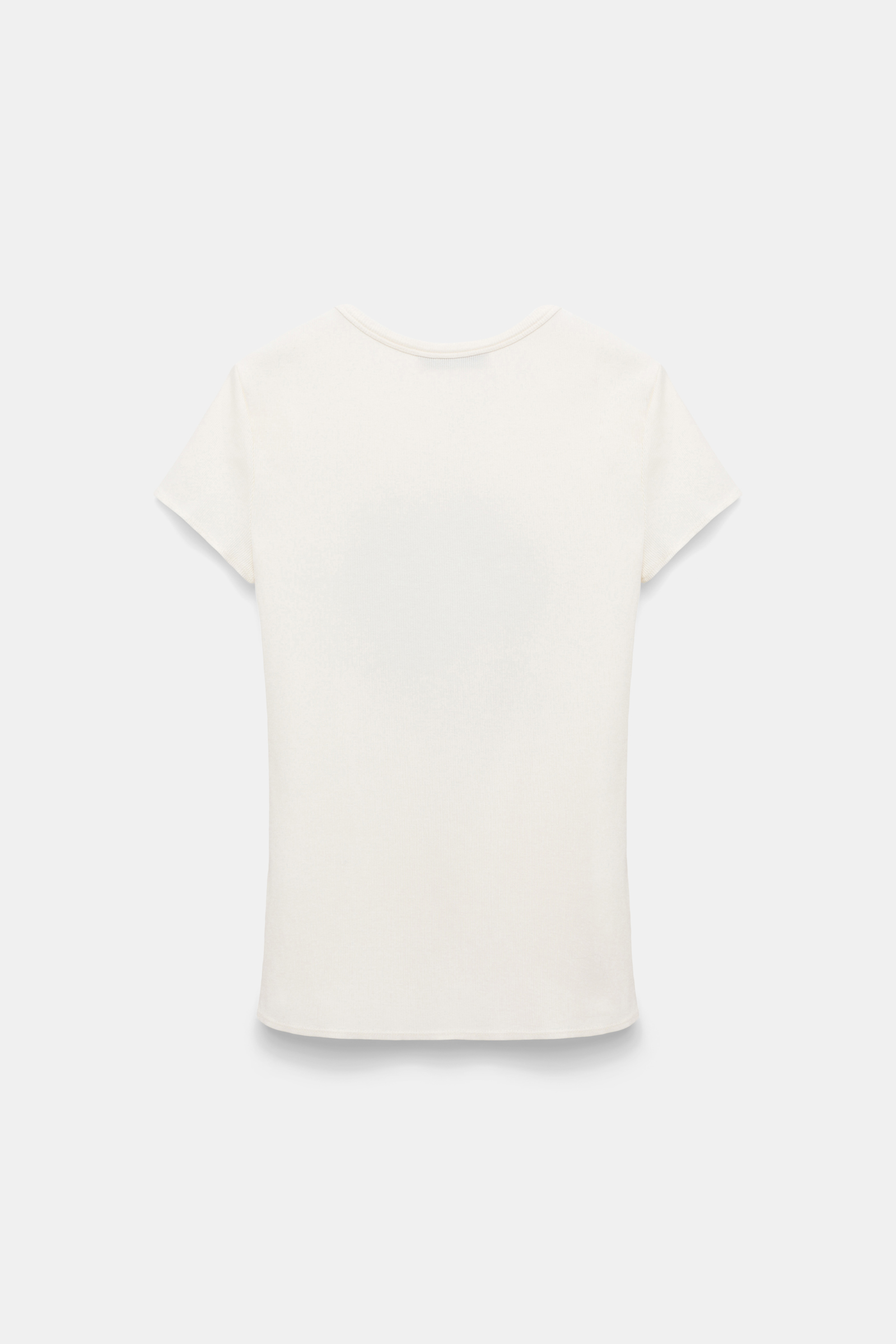 Dorothee Schumacher Fine rib T-shirt with flower embroidery embroidered  flower
