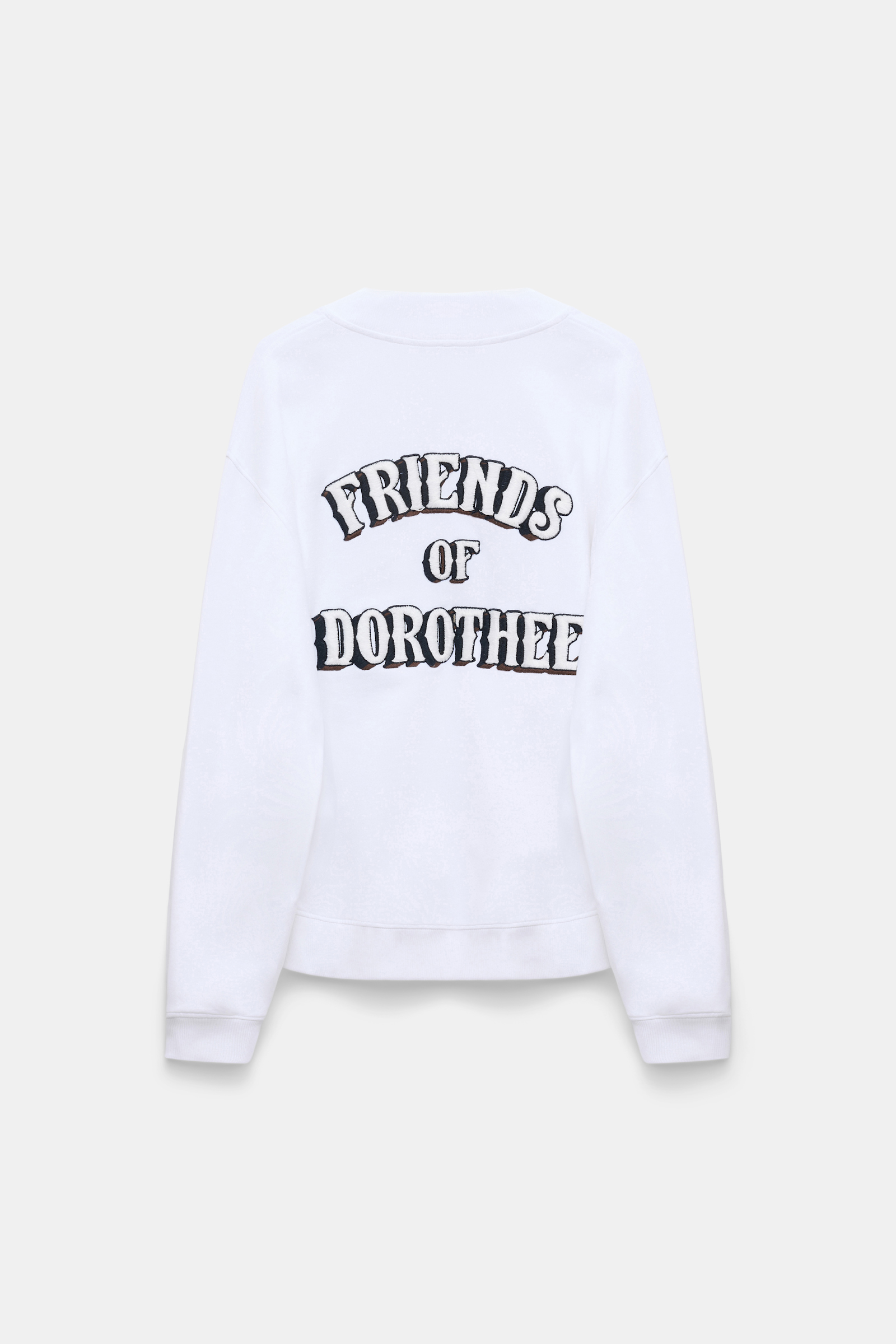 Dorothee Schumacher Heavy cotton oversized sweatshirt with embroidery white blue