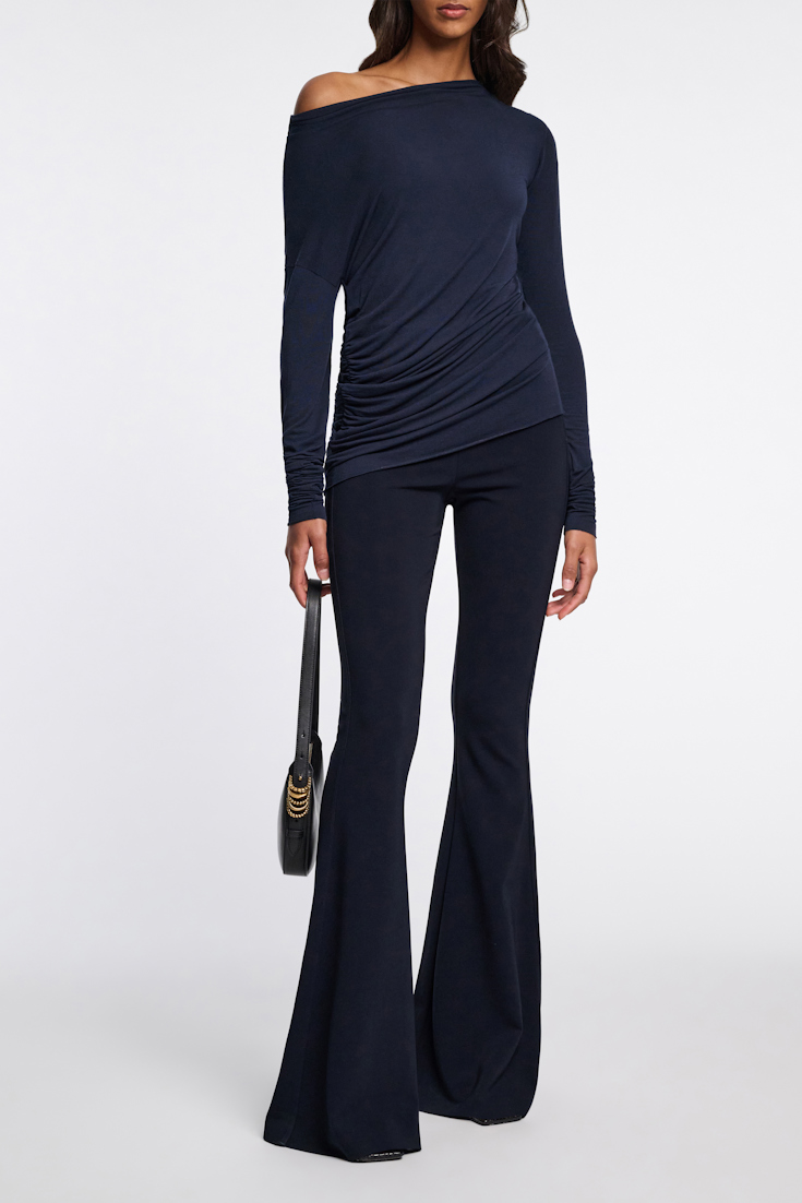 Dorothee Schumacher Asymmetrisches Top mit Drapierungen dark navy