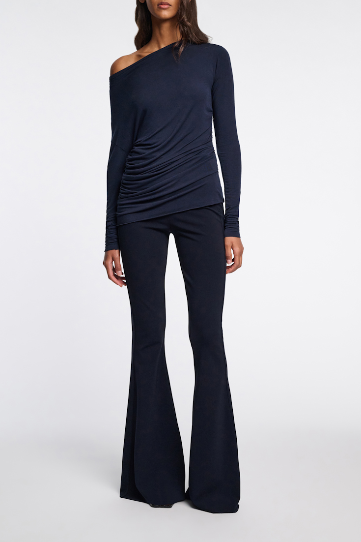 Dorothee Schumacher Asymmetrisches Top mit Drapierungen dark navy