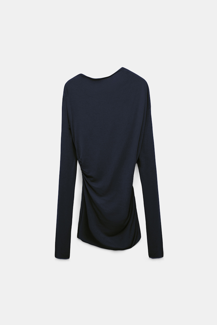 Dorothee Schumacher Asymmetrisches Top mit Drapierungen dark navy
