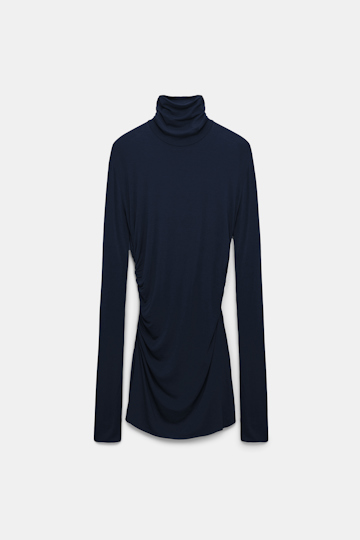 Dorothee Schumacher Draped turtleneck dark navy
