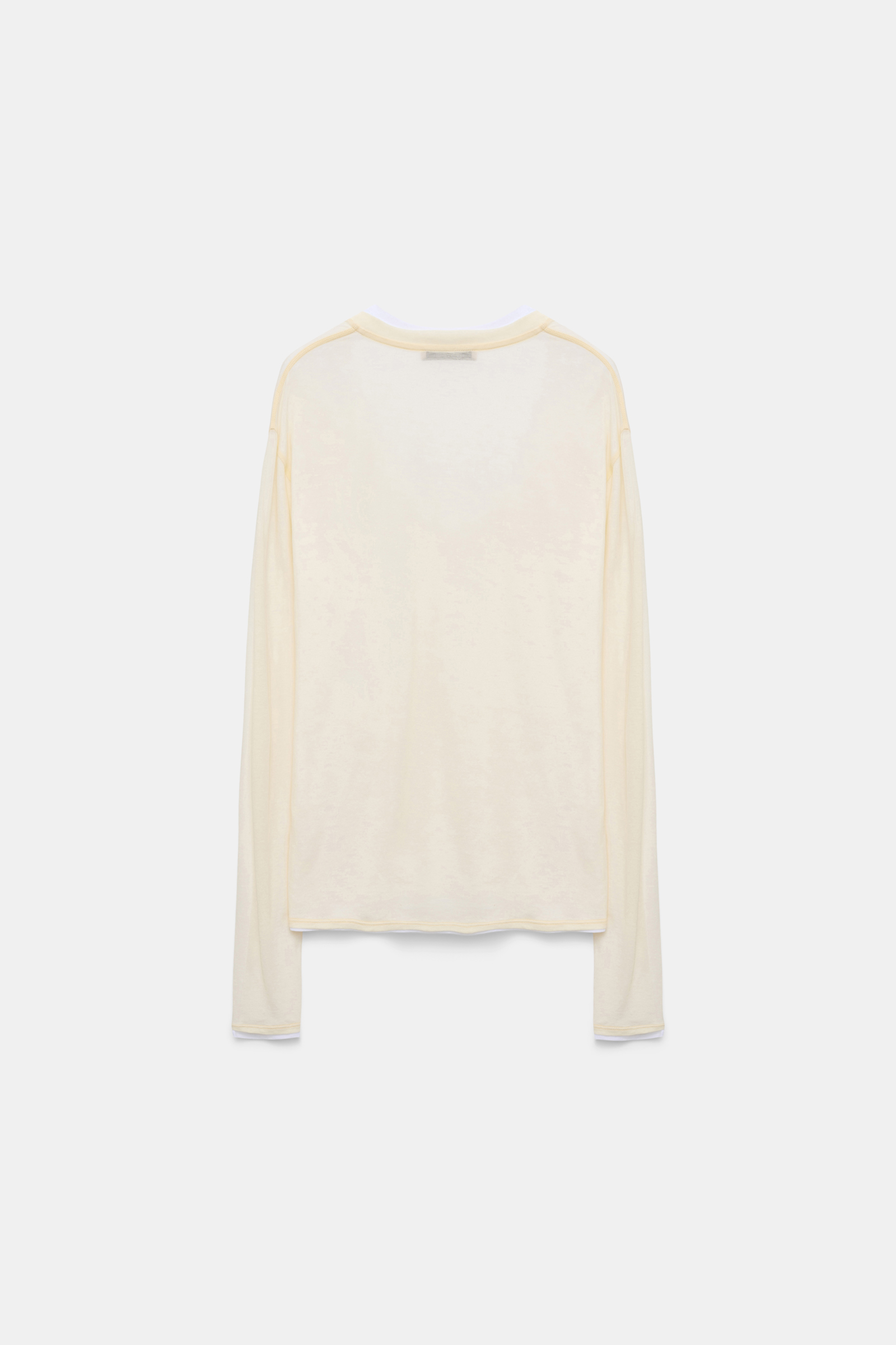Dorothee Schumacher Double layer V-neck top light lemon