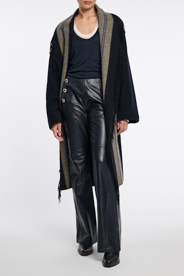Dorothee Schumacher Double layer V-neck top dark navy