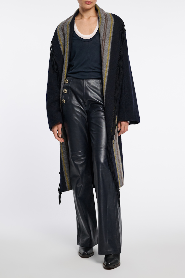 Dorothee Schumacher Double layer V-neck top dark navy