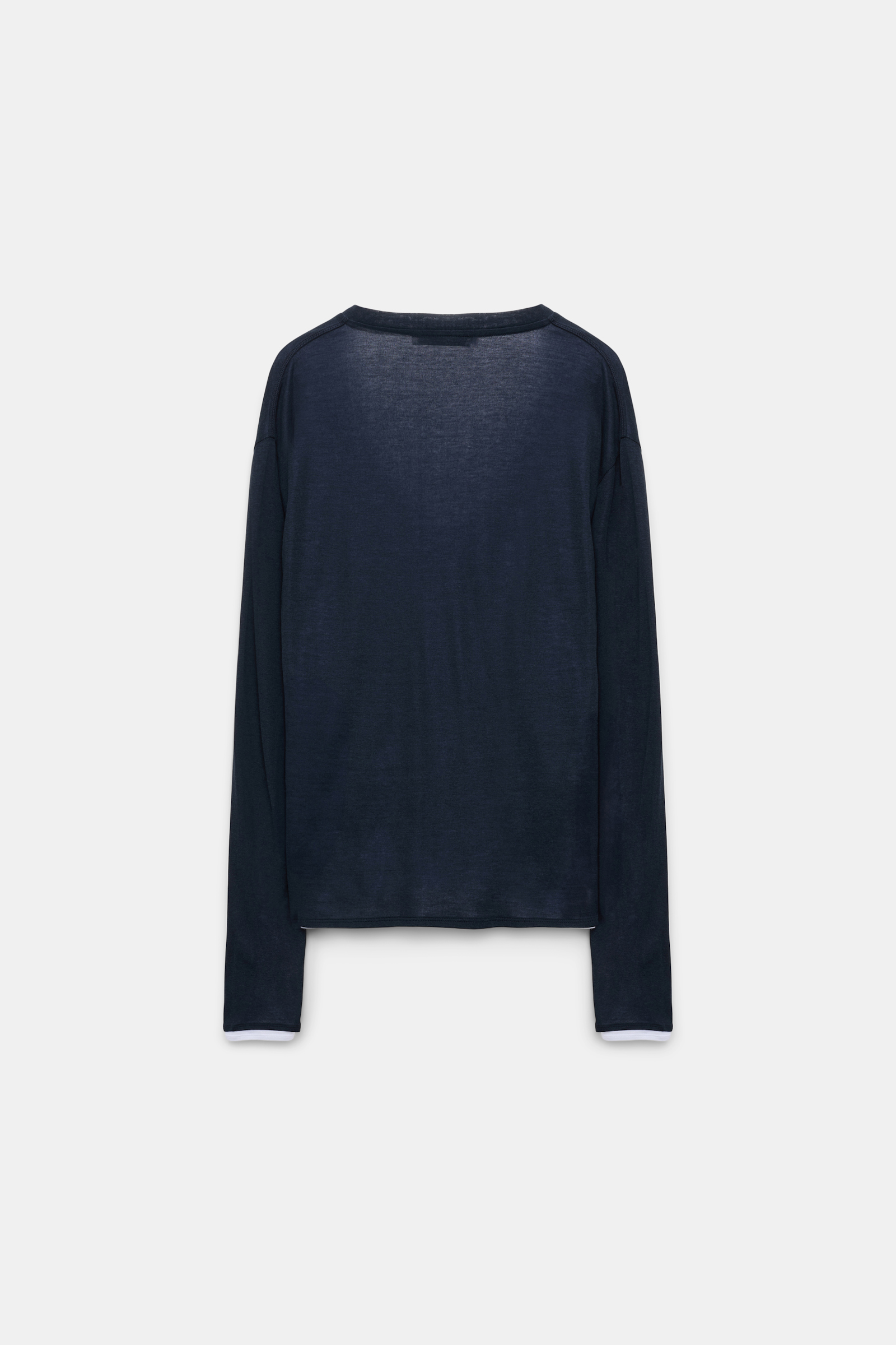 Dorothee Schumacher Double layer V-neck top dark navy