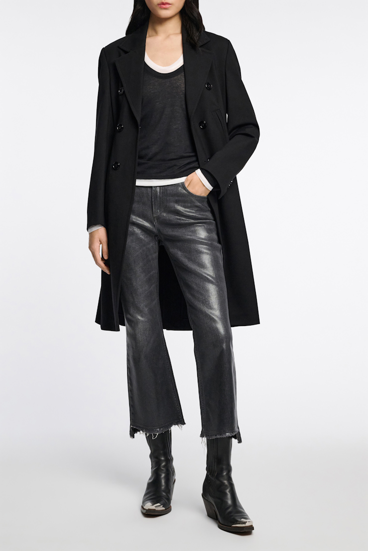 Dorothee Schumacher Double layer V-neck top pure black