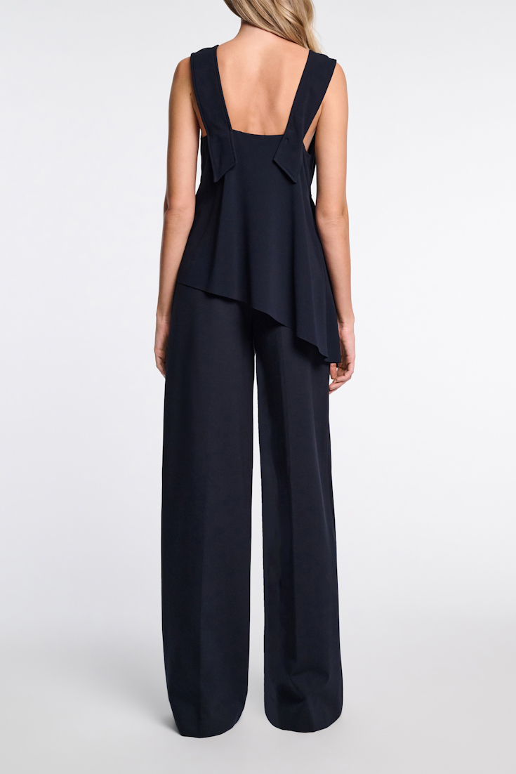 Dorothee Schumacher V-neck tank top with wide straps dark navy