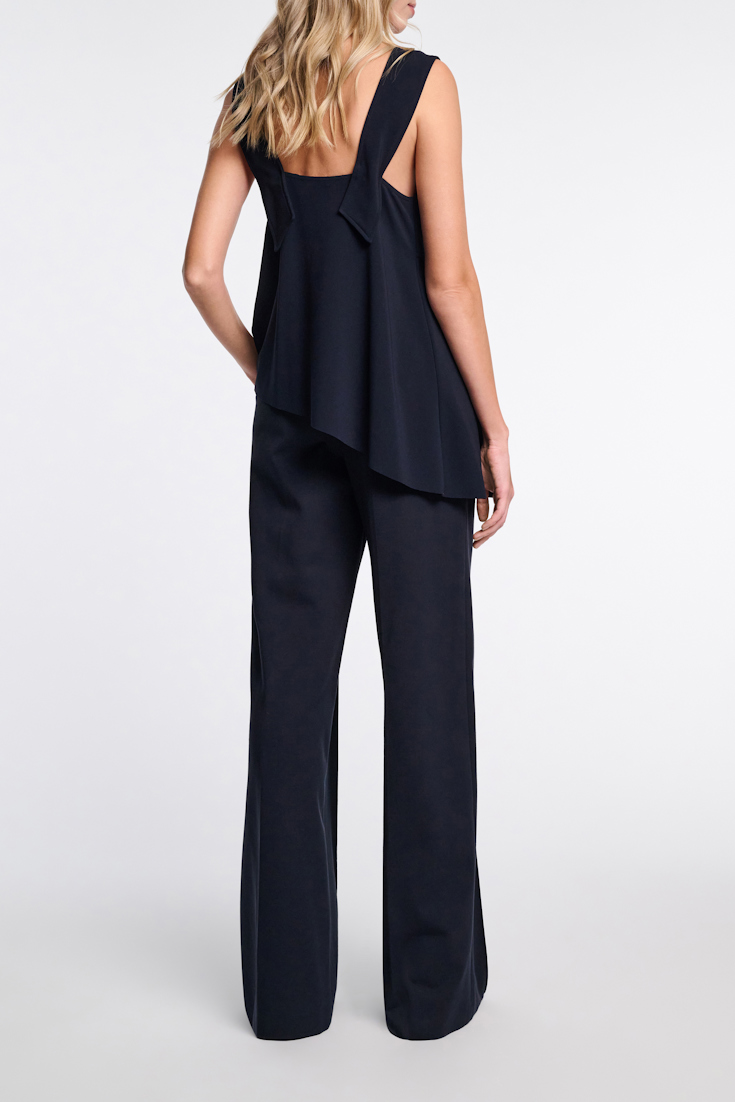 Dorothee Schumacher V-neck tank top with wide straps dark navy