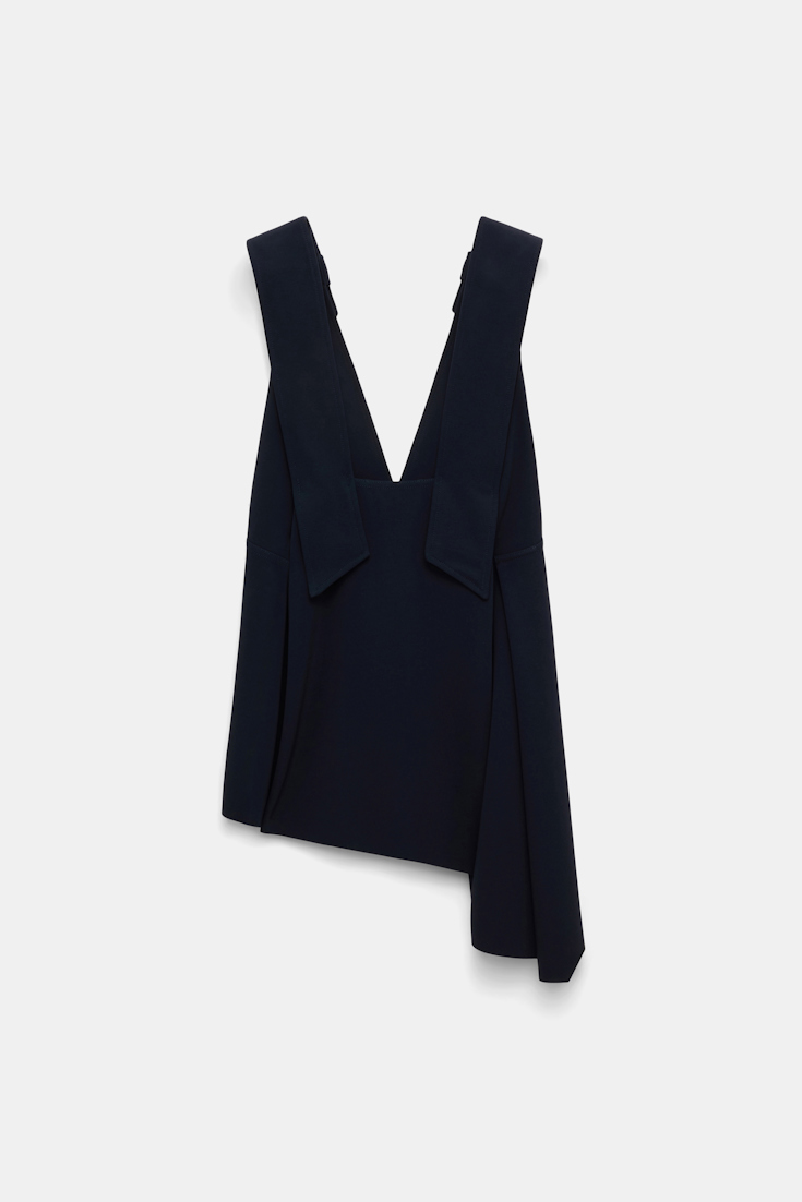 Dorothee Schumacher V-neck tank top with wide straps dark navy