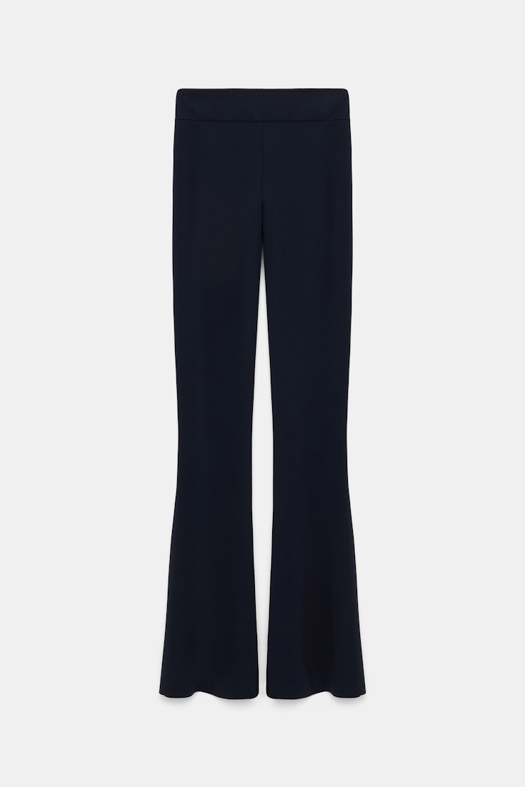 Dorothee Schumacher Schmale Hose mit ausgestelltem Bein dark navy