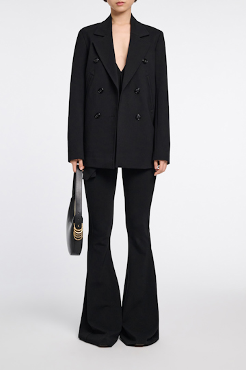 Dorothee Schumacher Schmale Hose mit ausgestelltem Bein pure black