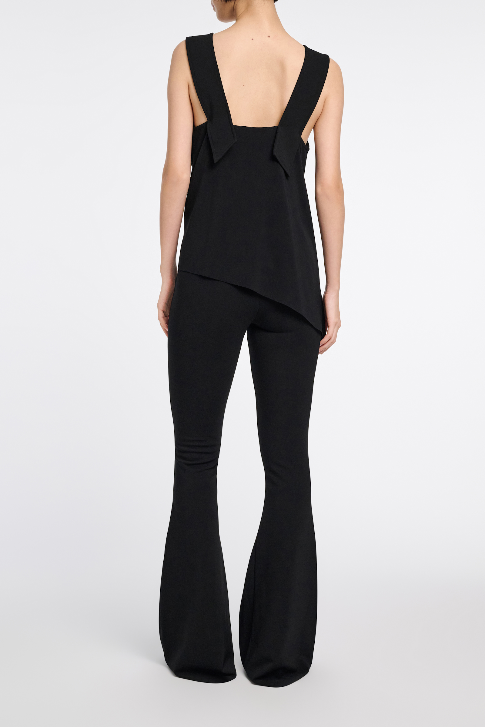 Dorothee Schumacher Schmale Hose mit ausgestelltem Bein pure black