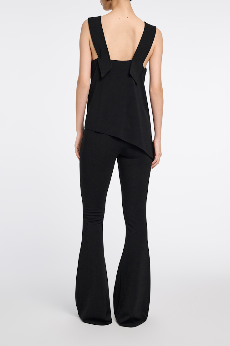 Dorothee Schumacher Schmale Hose mit ausgestelltem Bein pure black