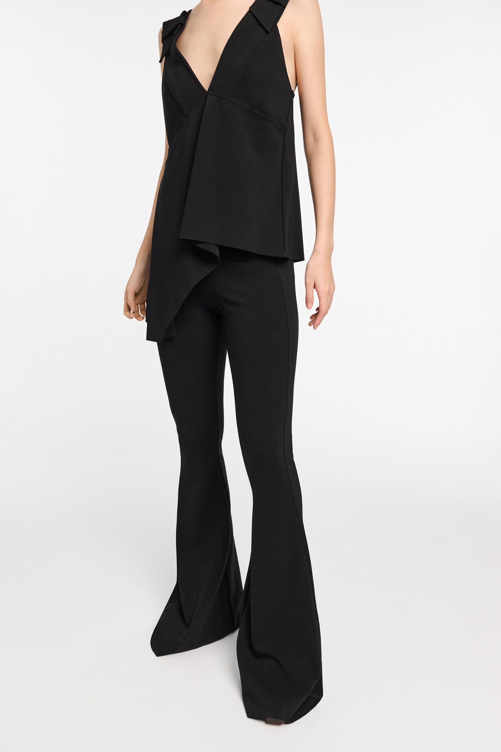 Dorothee Schumacher Schmale Hose mit ausgestelltem Bein pure black