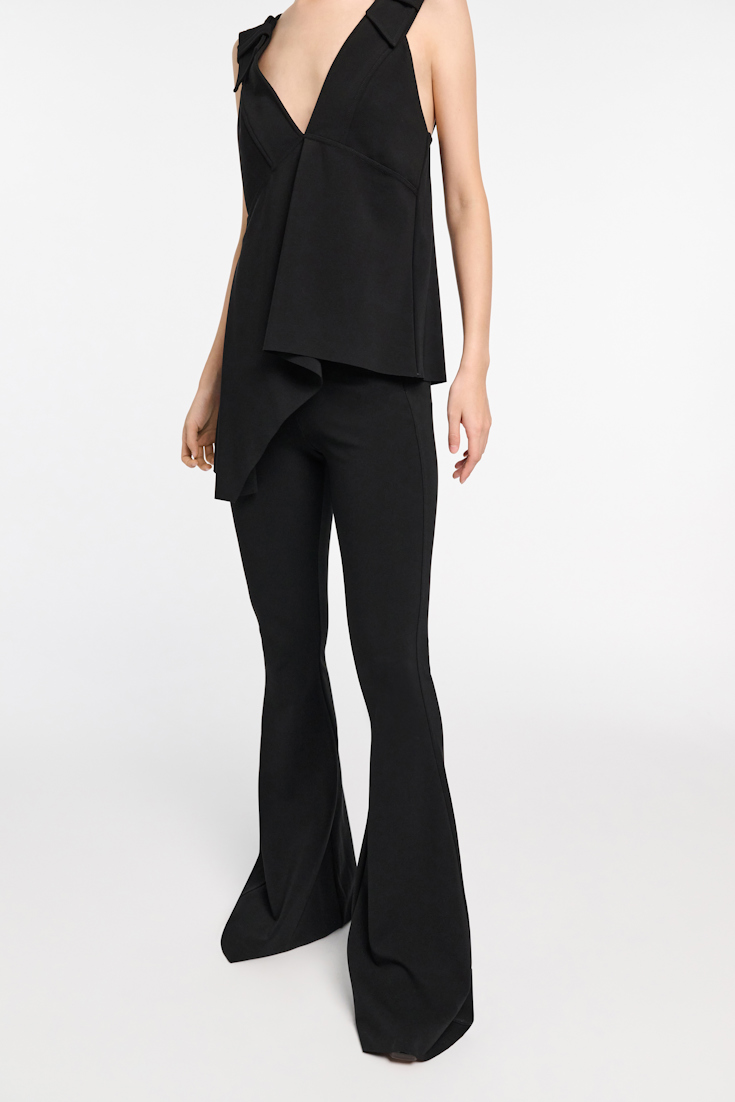 Dorothee Schumacher Schmale Hose mit ausgestelltem Bein pure black