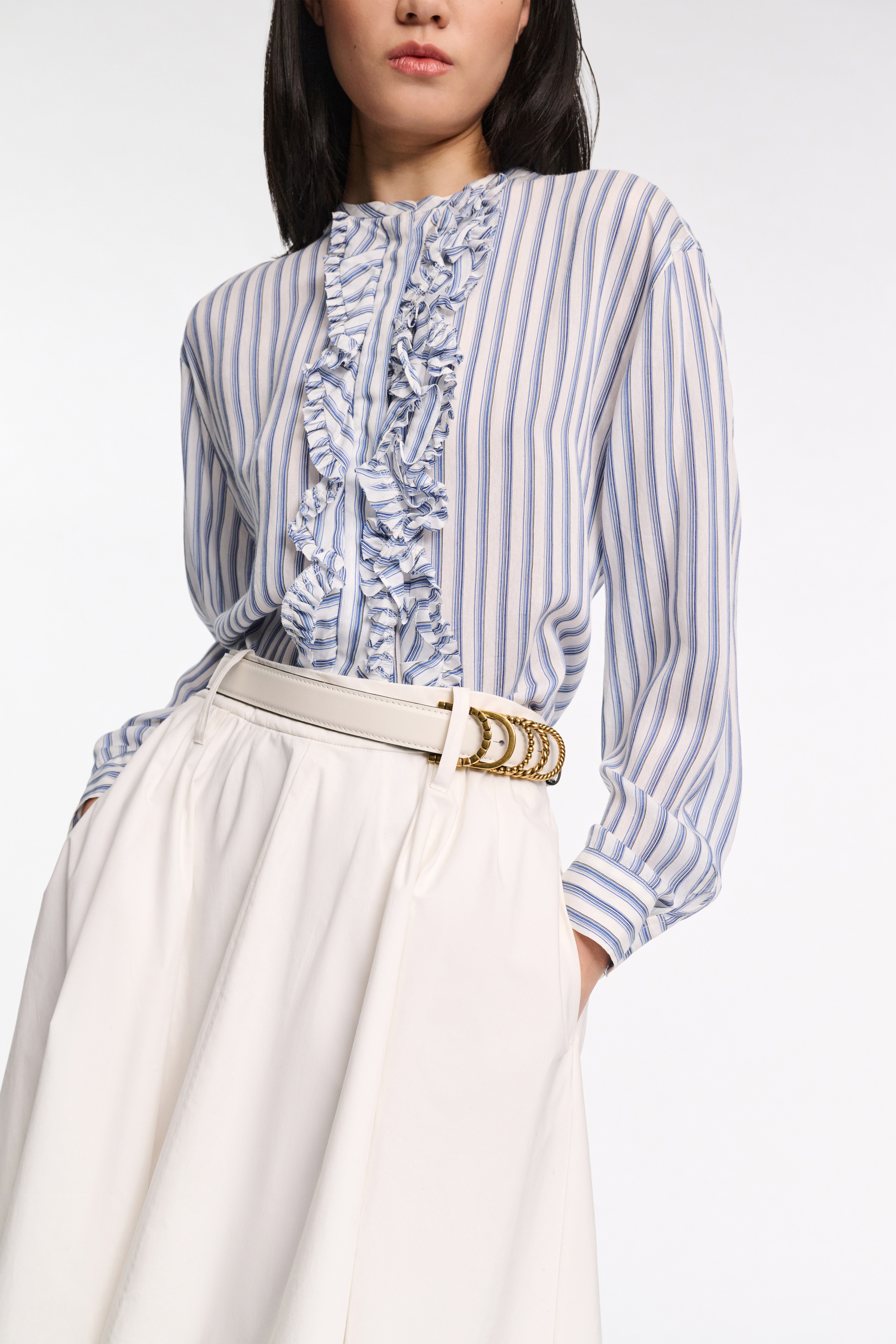 Buy Blue Tie-Dye Print Boat Neck Textured Blouse from Next Luxembourg