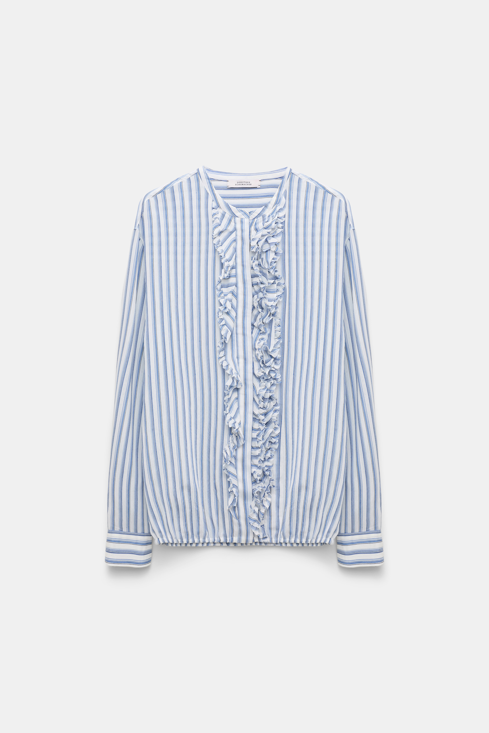 Dorothee Schumacher Blouson-Bluse mit Rüschen blue shadow stripe