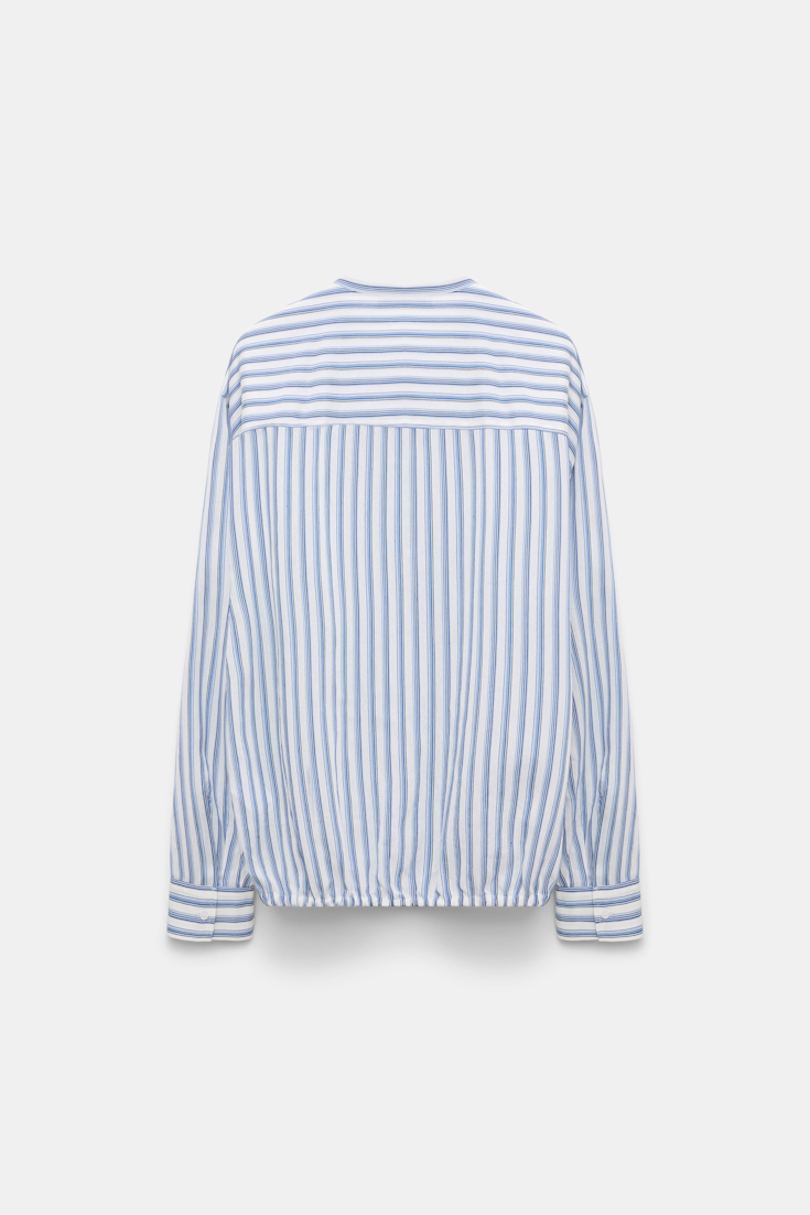 Dorothee Schumacher Blouson-Bluse mit Rüschen blue shadow stripe