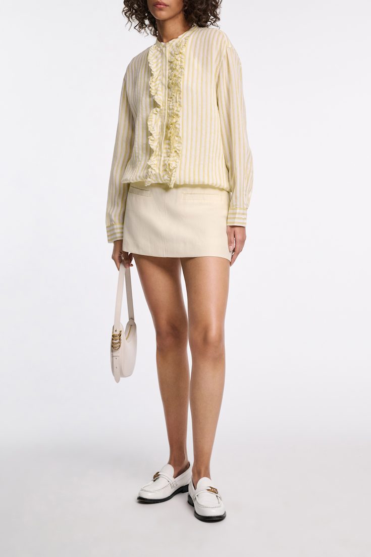 Dorothee Schumacher Blouson-Bluse mit Rüschen yellow shadow stripe