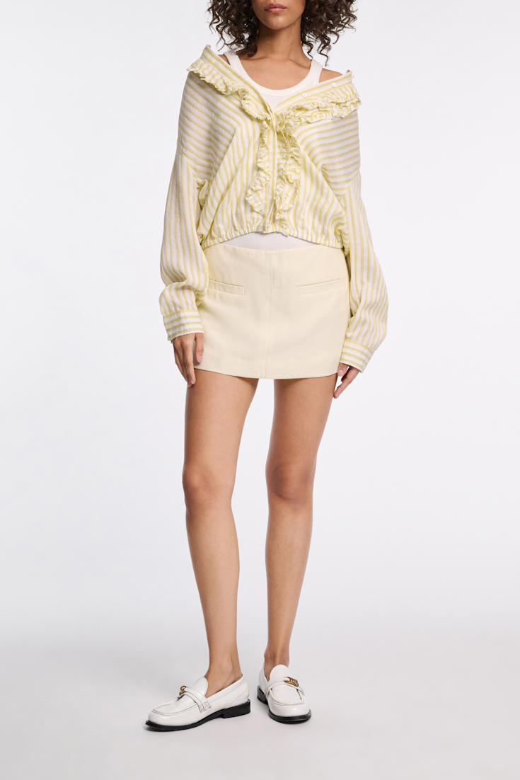 Dorothee Schumacher Blouson-Bluse mit Rüschen yellow shadow stripe