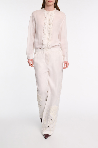 Dorothee Schumacher Blouson-Bluse mit Rüschen pure white