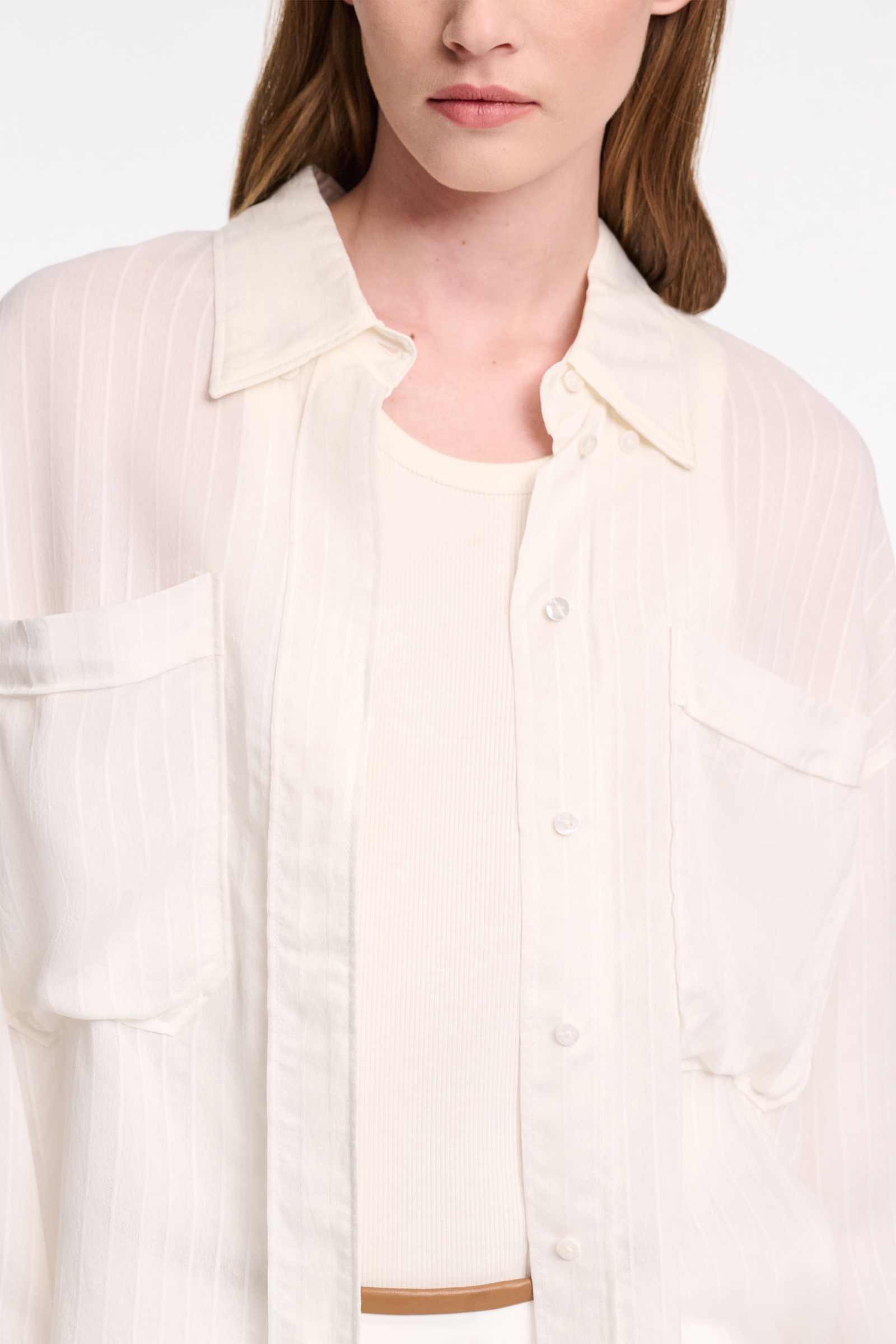 Dorothee Schumacher Oversized Hemd mit aufgesetzten Taschen pure white