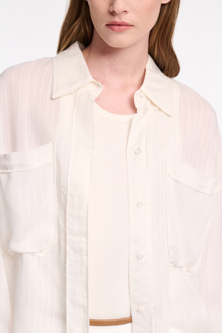 Dorothee Schumacher Oversized Hemd mit aufgesetzten Taschen pure white