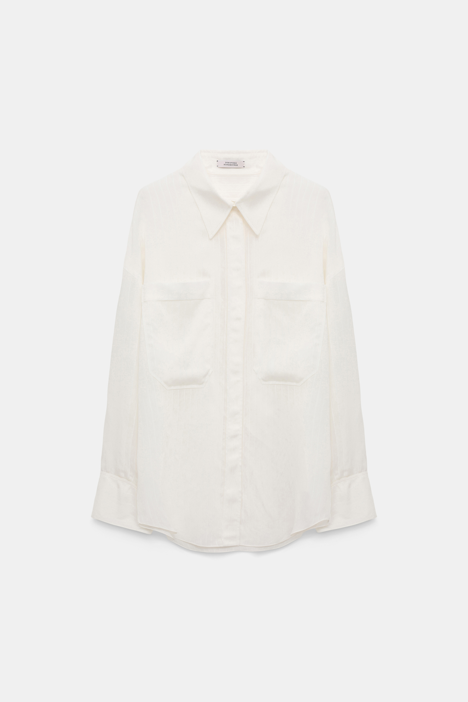 Dorothee Schumacher Oversized Hemd mit aufgesetzten Taschen pure white