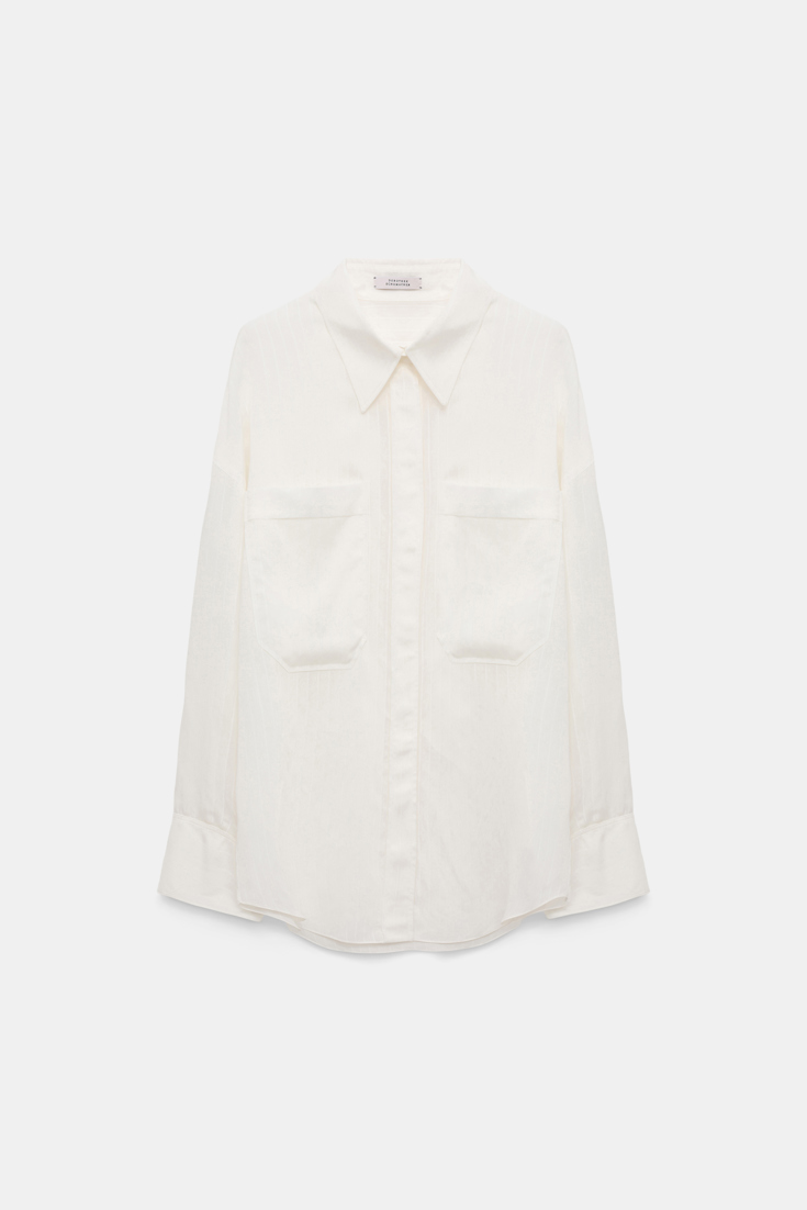 Dorothee Schumacher Oversized Hemd mit aufgesetzten Taschen pure white