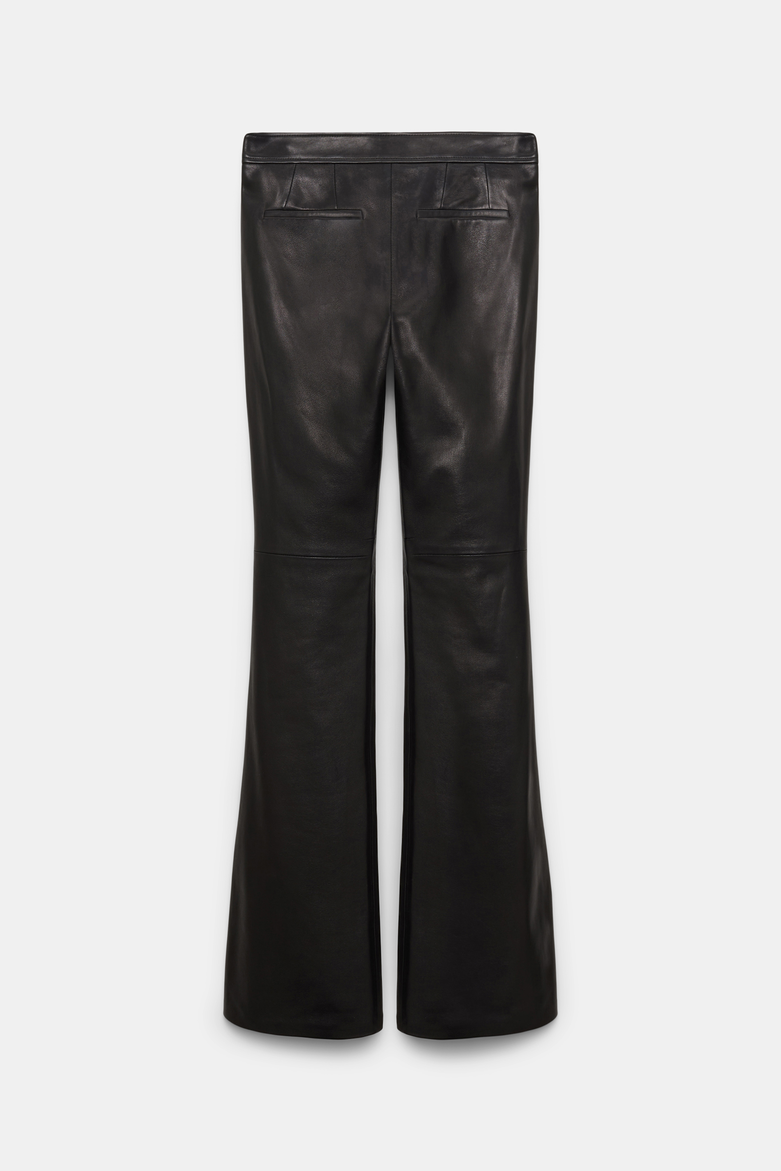 Dorothee Schumacher Sailor-style lambskin bootcut pants pure black