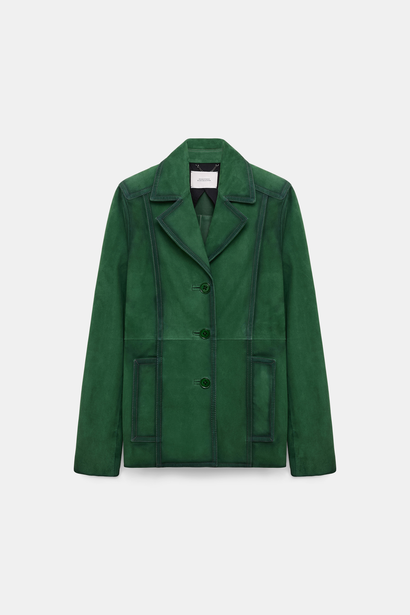 Dorothee Schumacher Jacke aus Veloursleder smaragd green