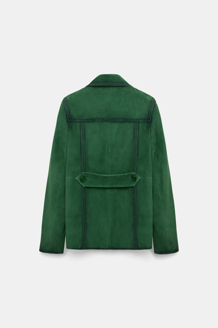 Dorothee Schumacher Jacke aus Veloursleder smaragd green