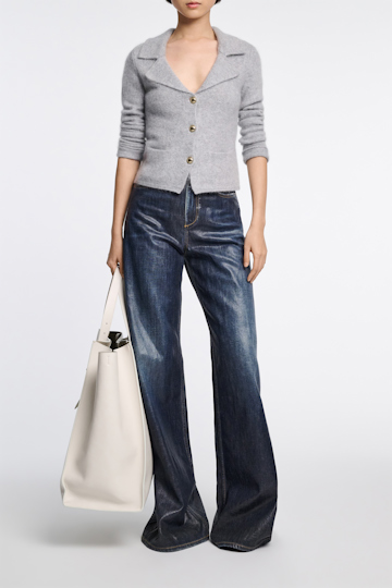 Dorothee Schumacher Jeans mit weitem Bein und under-glass Effekt blue indigo