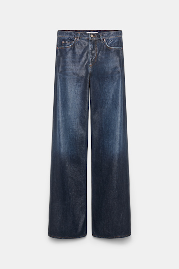 Dorothee Schumacher Jeans mit weitem Bein und under-glass Effekt blue indigo